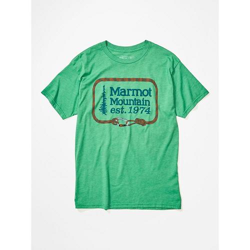 Marmot Ascender Clothes - Mens T-Shirts Green CA3480175 Canada